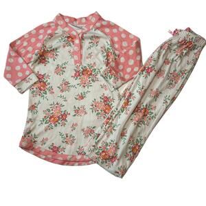 Hanna Andersson Floral and Polka Dot Pajama Set 100